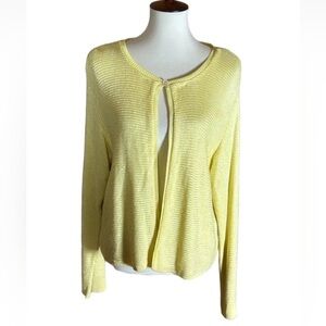 Eileen West Classics yellow cardigan sweater Size 12